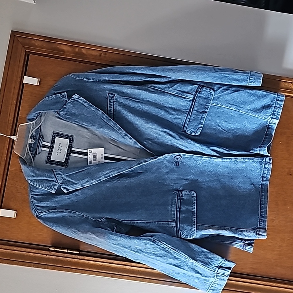 NWT american eagle denim blazer